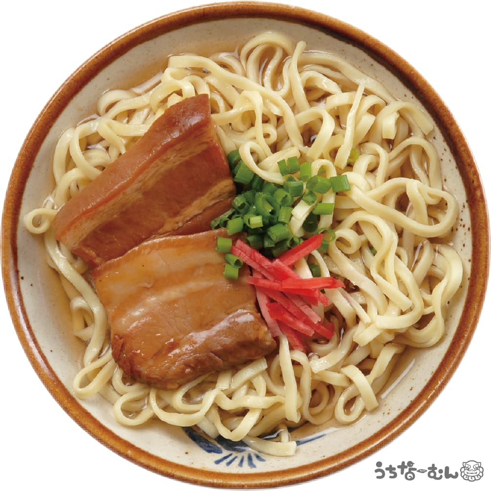 Amazon.co.jp: あさひ 沖縄そば 三枚肉入り 半生麺 2食入り 1P : 食品